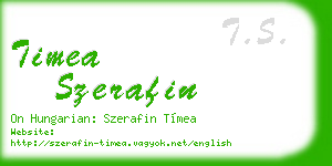 timea szerafin business card