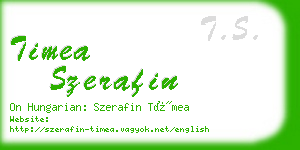 timea szerafin business card